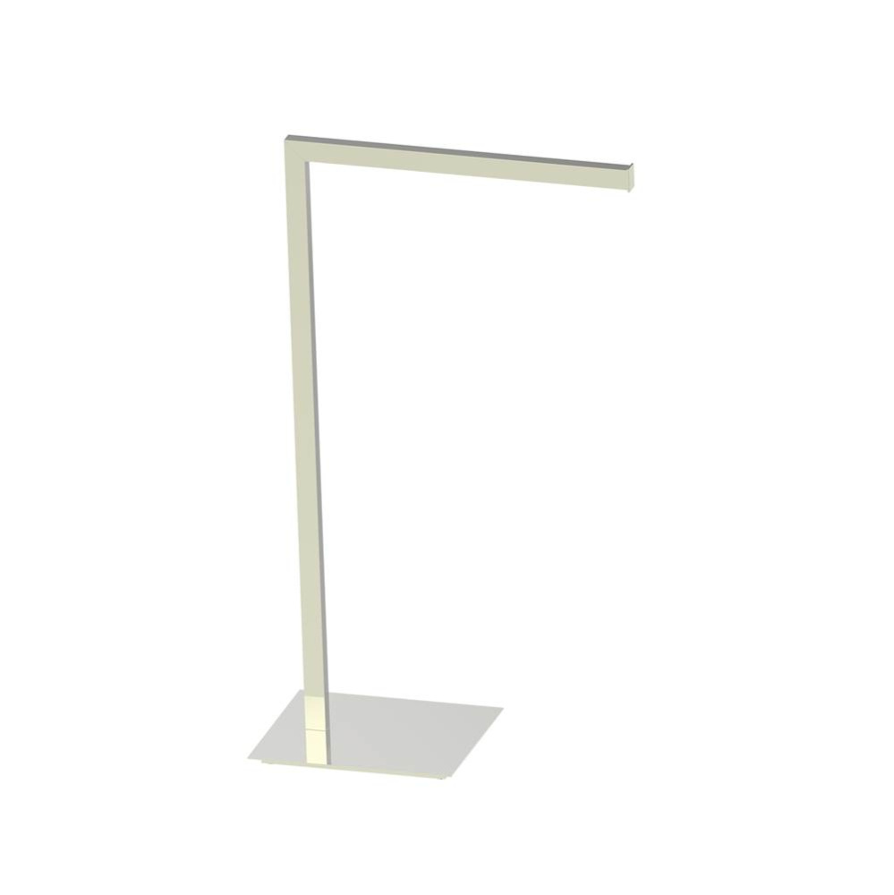 Free Standing - Square Single Towel Rail-Polished Nickel