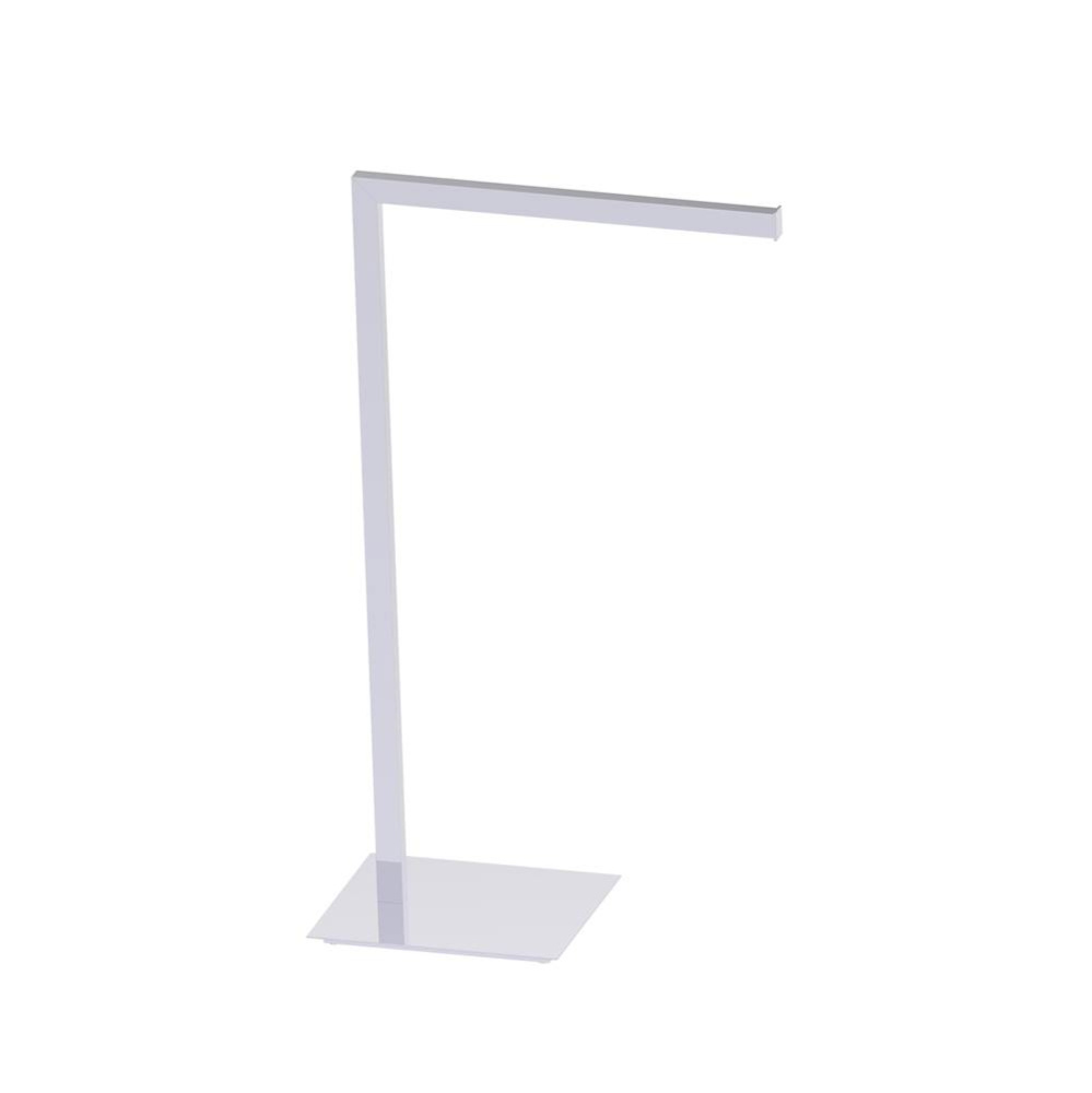 Free Standing - Square Single Towel Rail-Polished Chrome