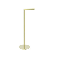 Kartners KFS-RD-TP-78 - Free Standing - Round Toilet Paper Holder-Brushed Brass