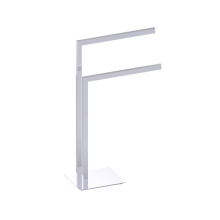 Kartners KFS-SQ-DTR-99 - Free Standing - Square Double Towel Rail-Polished Chrome