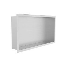 Kartners KSN-BE1224-BSS - Shower Niches - 12-inch x 24-inch Surface Mount Shower Niche Horizontal-Brushed Stainless Steel