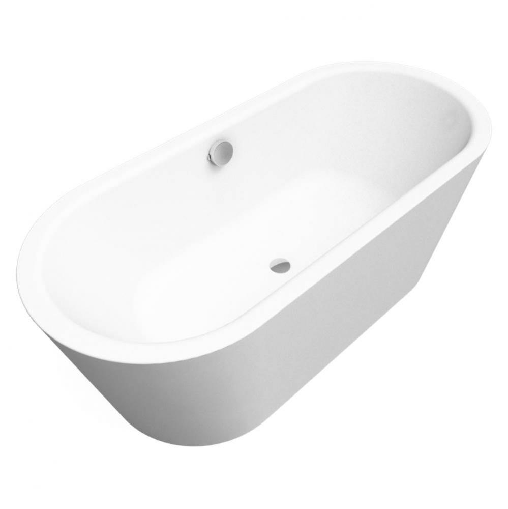 Heavy Gauge Titanium Steel Enamel Masterpiece Classic Duo Oval Bathtub - Model 1111 -Brass Drain