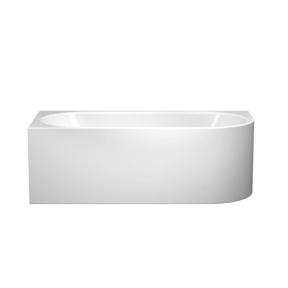 Heavy Gauge Titanium Steel Enamel Master Piece Centro Duo 1 Right (2 Sided Panel) Bathtub - Model