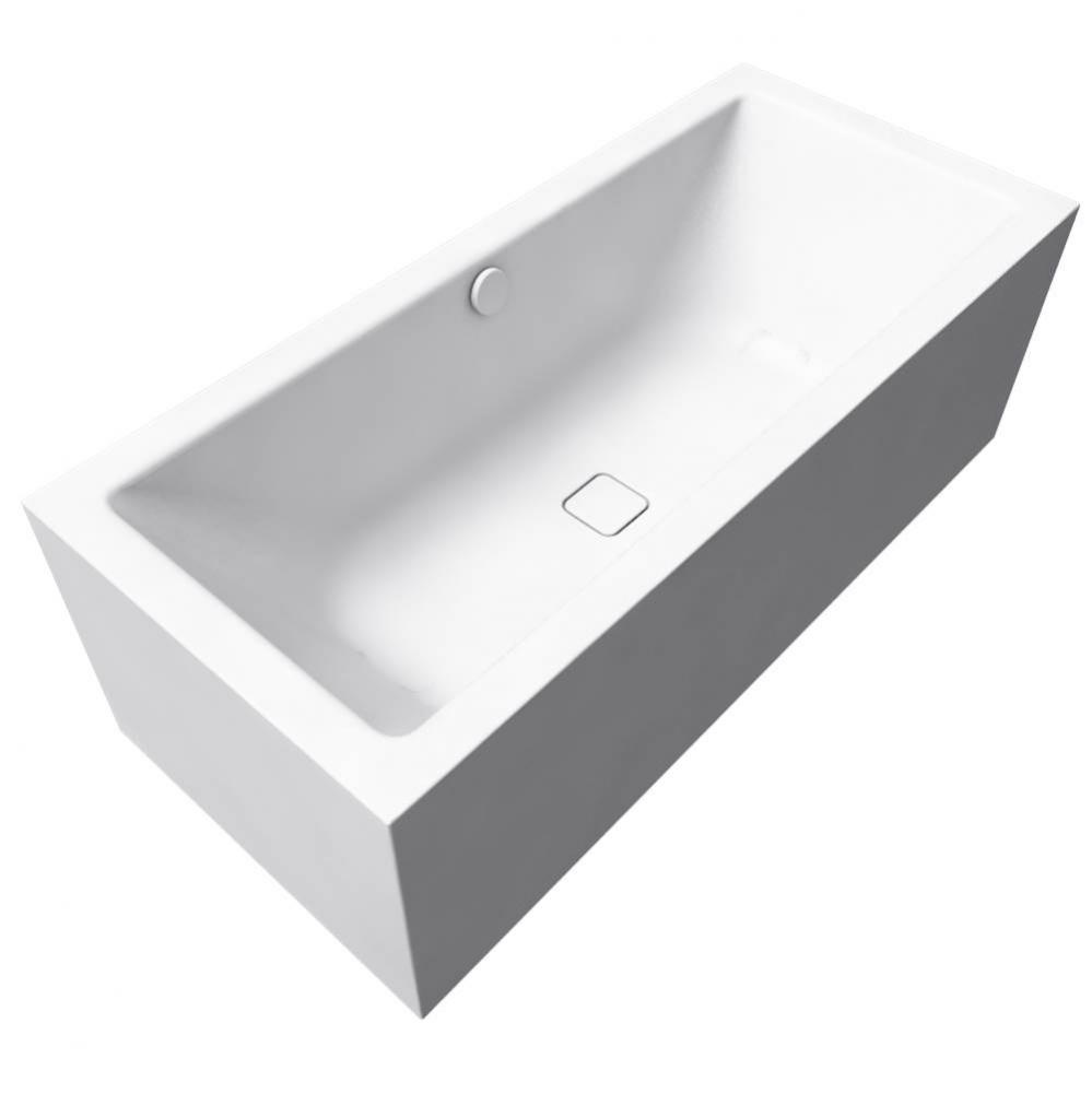 Heavy Gauge Titanium Steel Enamel Masterpiece Conoduo Bathtub - Model 1732 - Brass Drain