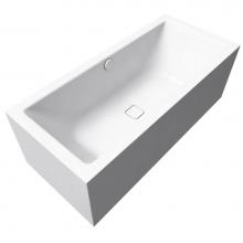 Kaldewei 200642813001 - Heavy Gauge Titanium Steel Enamel Masterpiece Conoduo Bathtub - Model 1732 - Brass Drain