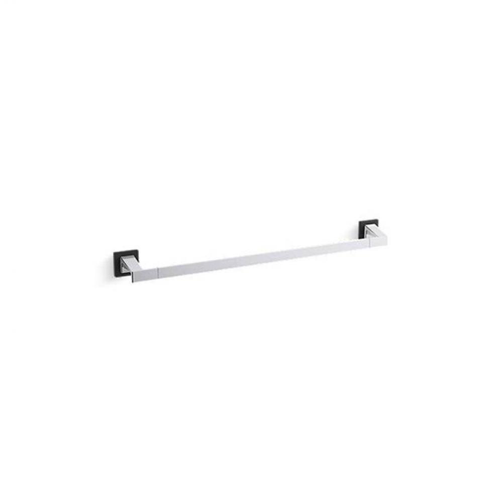 Klyne™ Towel Bar, 24'', Matte Black Accents