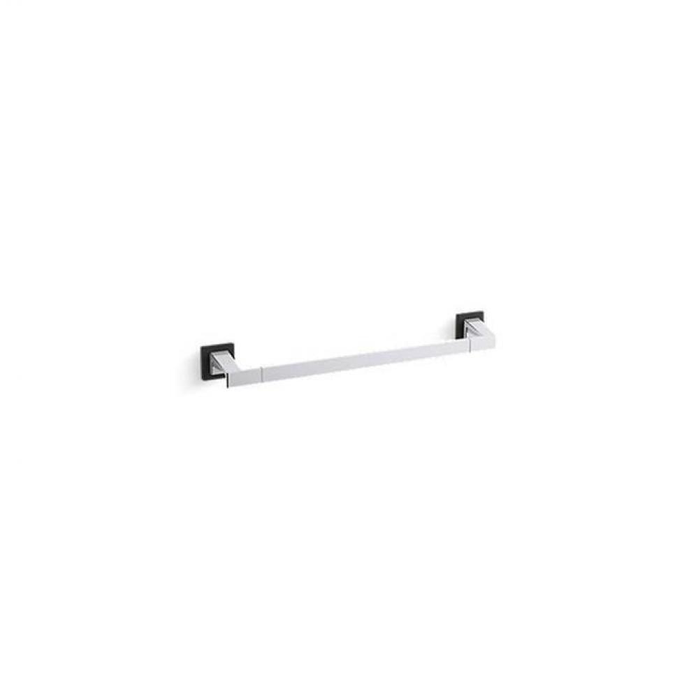 Klyne™ Towel Bar, 18'', Matte Black Accents