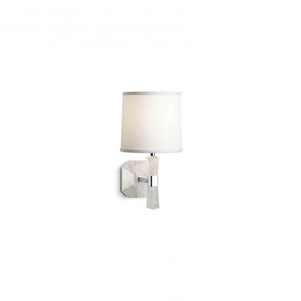 Counterpoint® Rock Crystal Sconce Dove White Shade