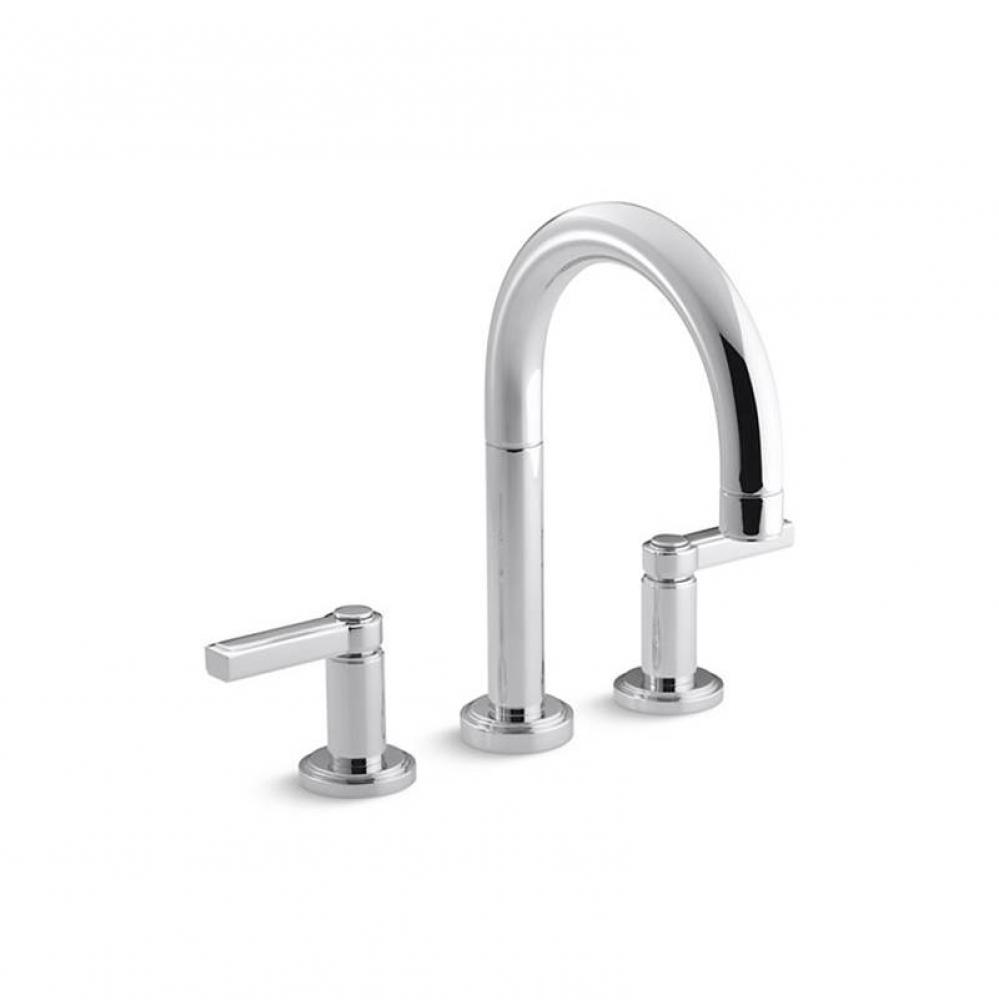 Vir Stil® Minimal Deck-Mount Bath Faucet, Lever Handles, Uk