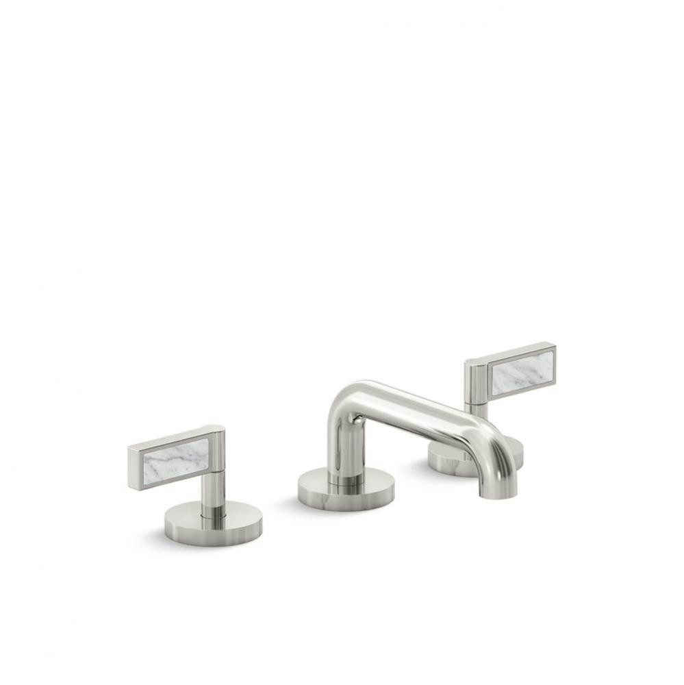 One™ Decorative Sink Faucet, Lever Handles, White Carrara  Stone Inserts
