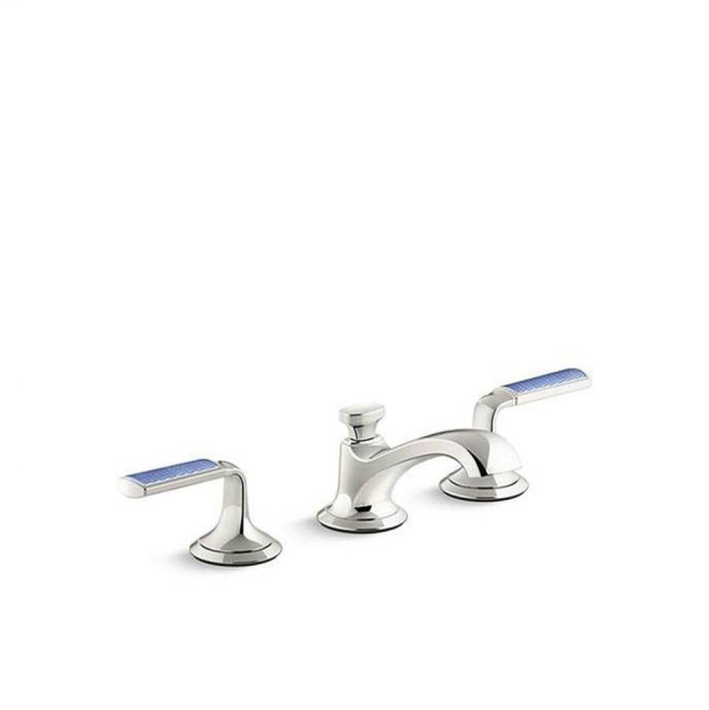 Script® Sink Faucet, Low Spout, Blue Wave Lever Handles