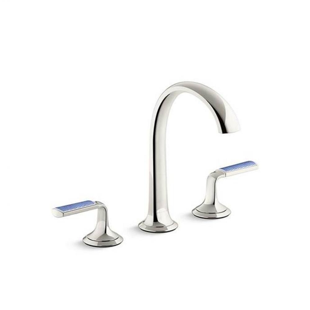 Script® Sink Faucet, Arch Spout, Blue Wave Lever Handles