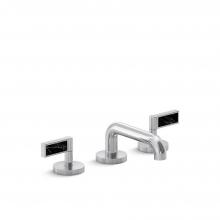 Kallista P24491-NM-AG - One™ Decorative Sink Faucet, Lever Handles, Nero Marquina Stone Inserts