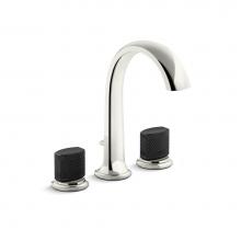 Kallista P25009-CMB-AD - Script® Deck-Mount Bath Faucet W/ Diverter, Black Porcelain Handles