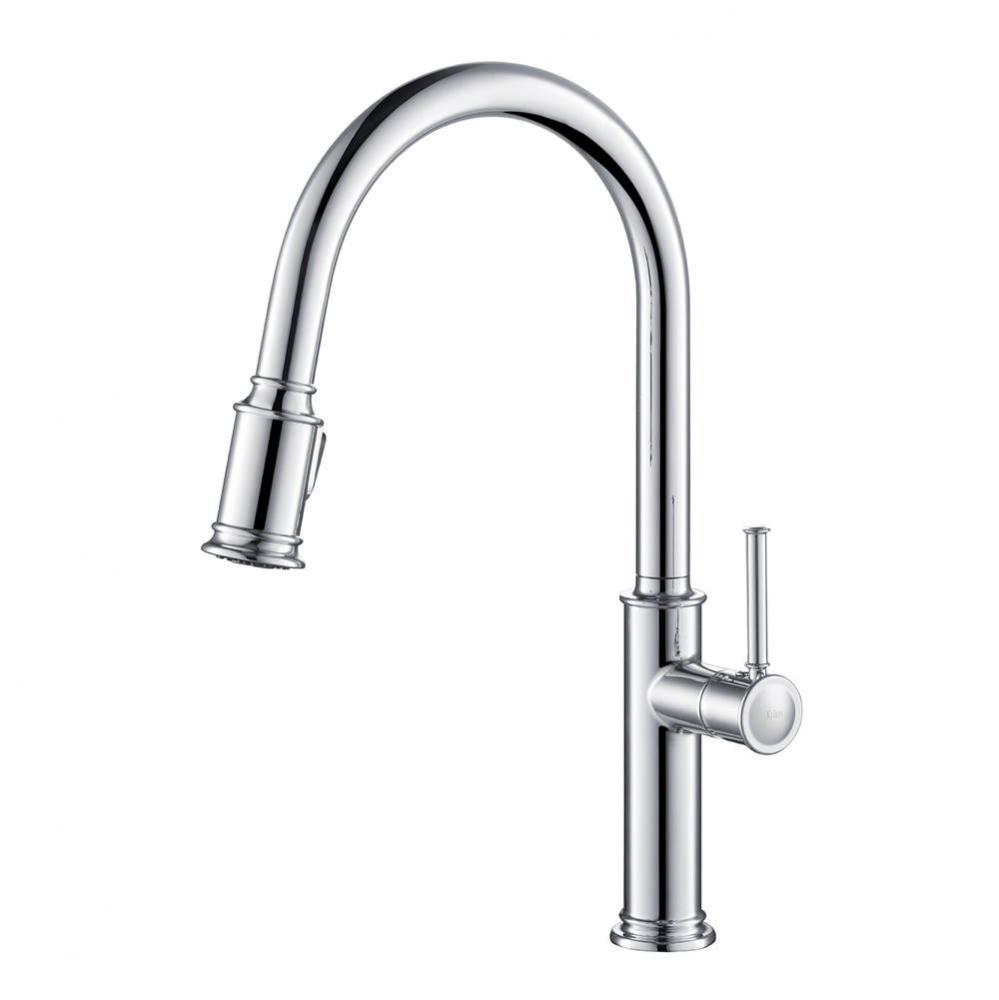 Sellette Single Handle Pull Down Kitchen Faucet with Dual Function Sprayhead in Chrome Finish