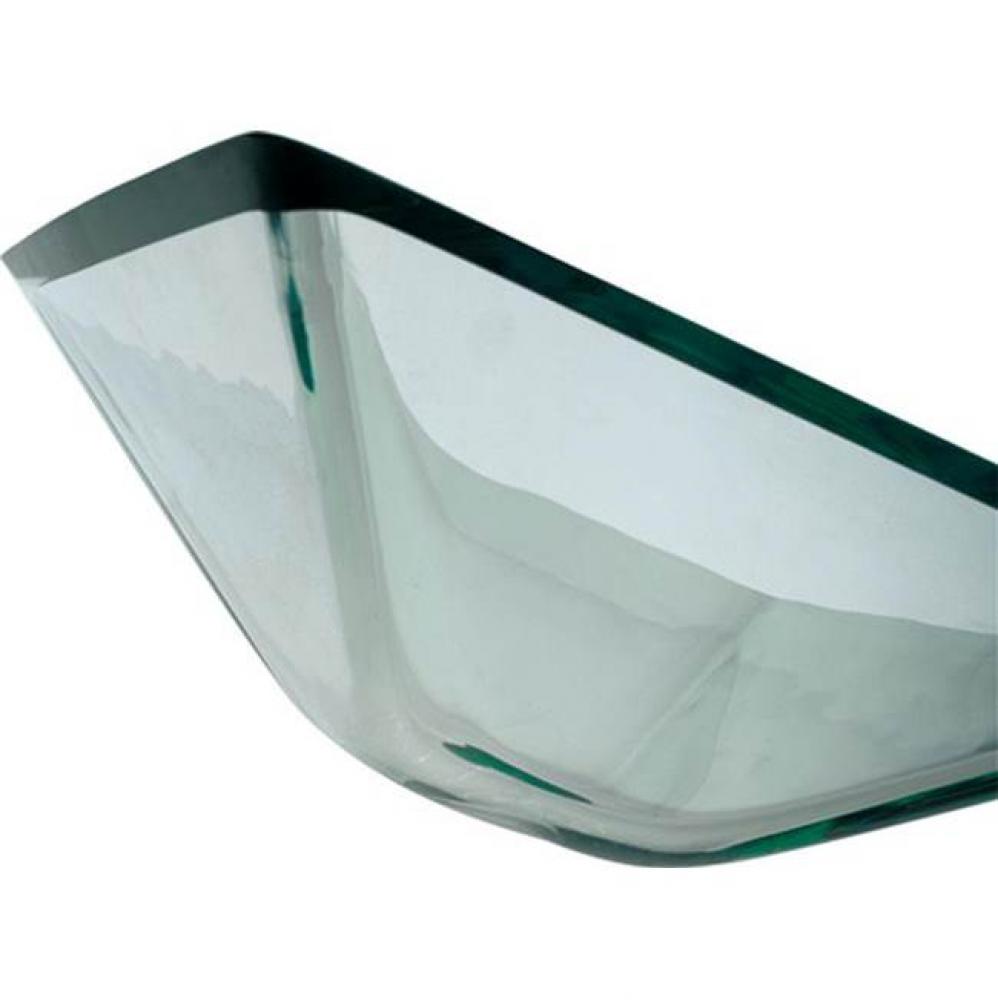 KRAUS Square Glass Vessel Sink in Clear