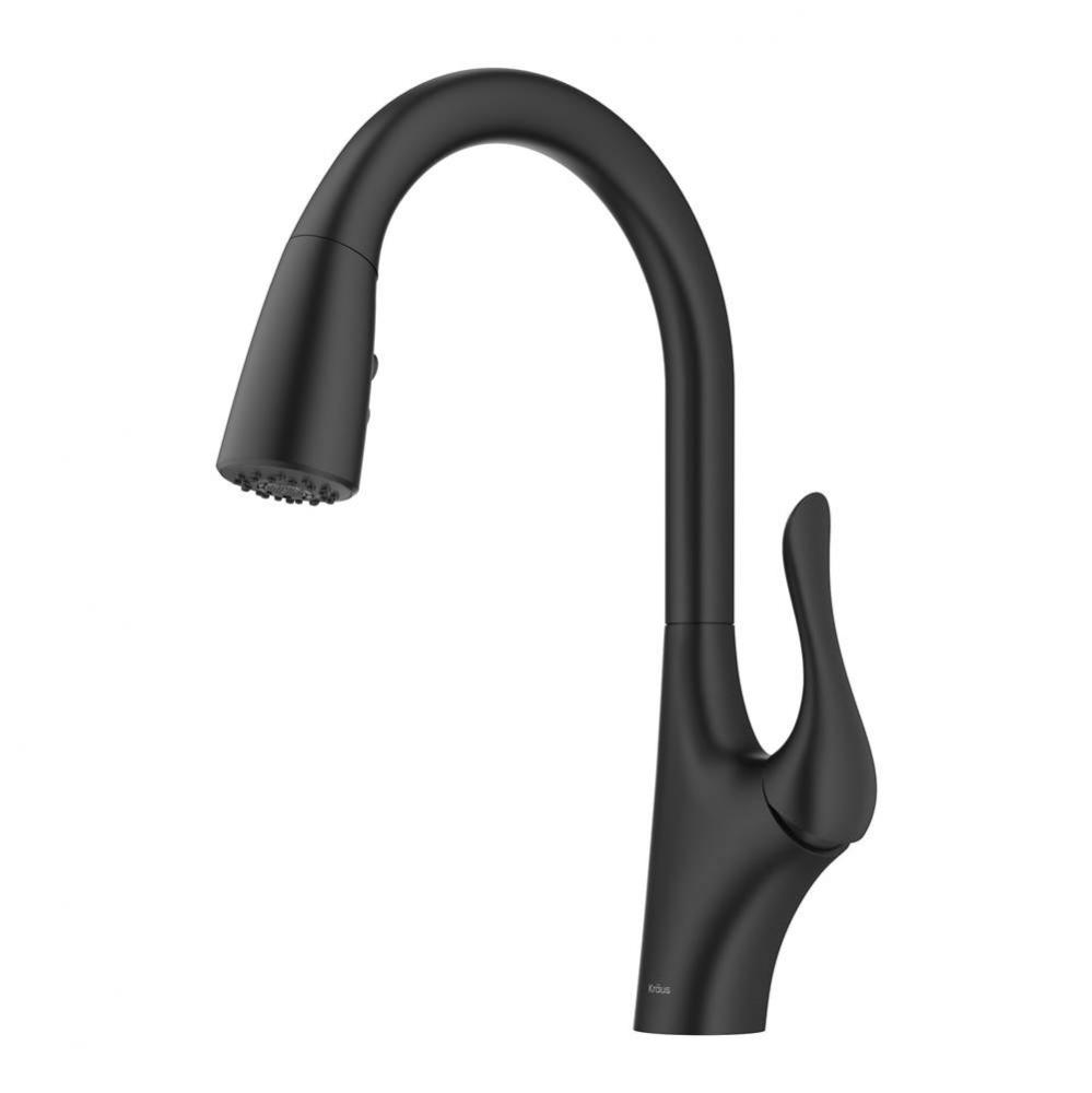 Merlin Single Handle Pull Down Kitchen Faucet In Matte Black