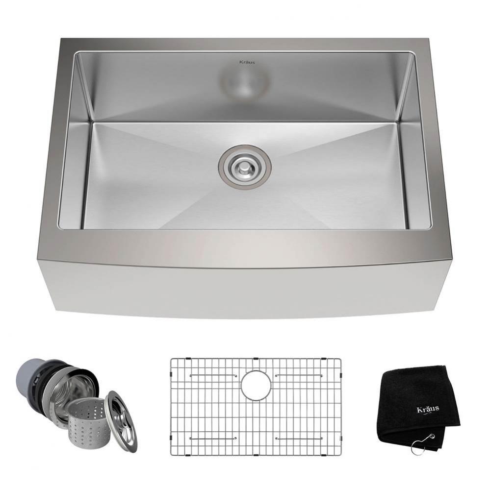 Standart PRO 30-inch 16 Gauge Single Bowl Stainless Steel Farmhouse Kitchen Sink