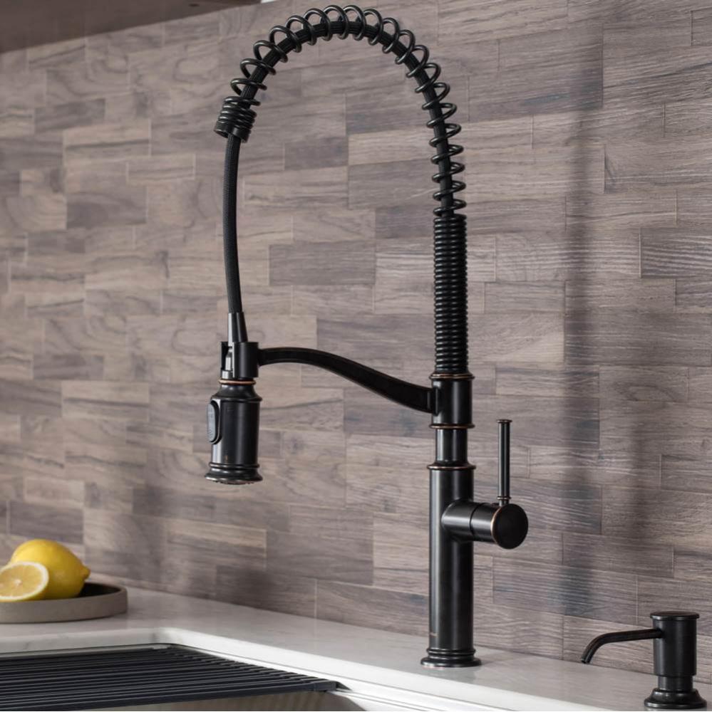 Sellette Commercial Style Pull-Down Kitchen Faucet in Oil Rubbed Bronze