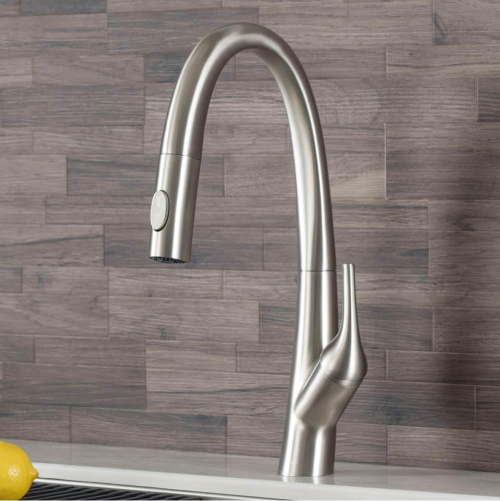 Arqo M Single Handle Pull-Down Kitchen Faucet in Spot Free Stainless Steel