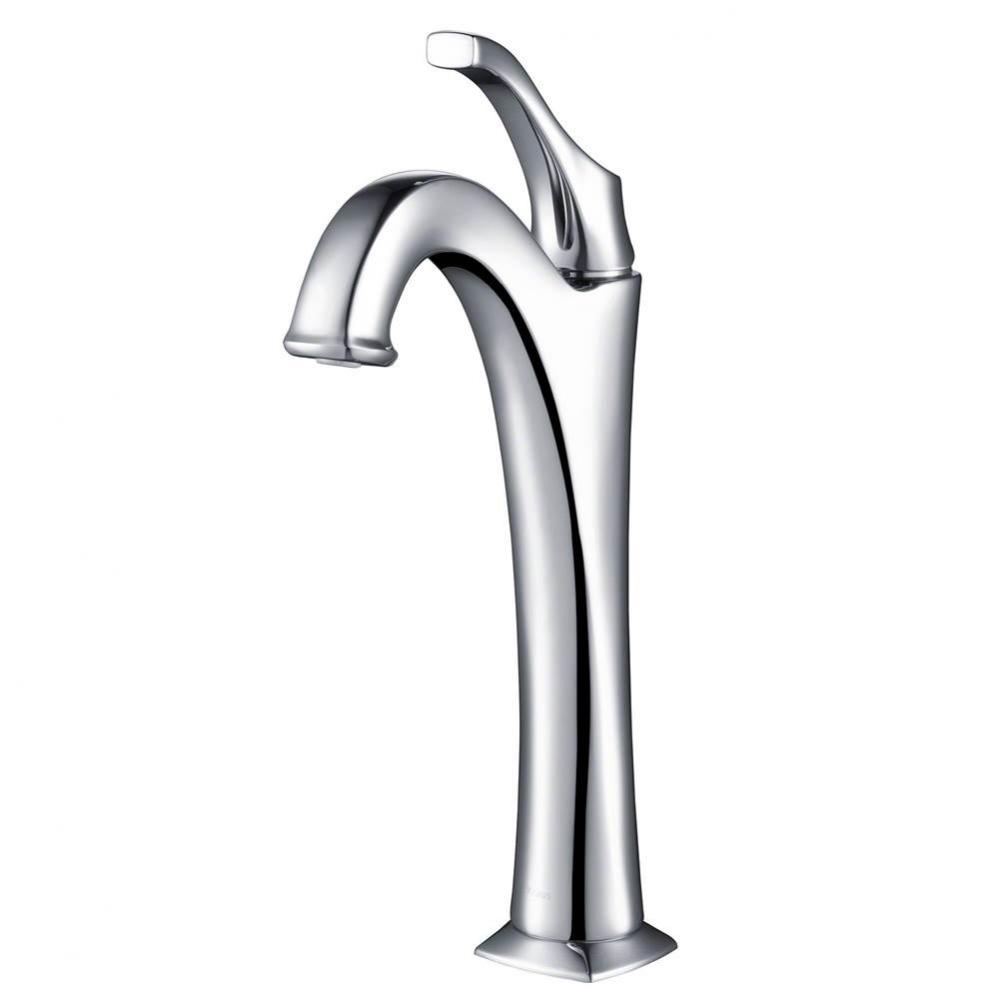 Arlo Chrome Single Handle Vessel Bathroom Faucet with Pop Up Drain (2-Pack)