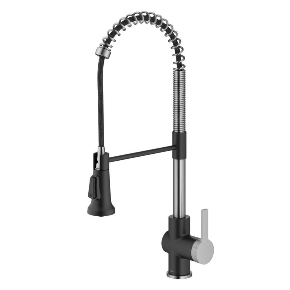 Britt Commercial Style Pull Down Single Handle Kitchen Faucet In Spot Free Stainless Steel, Matte