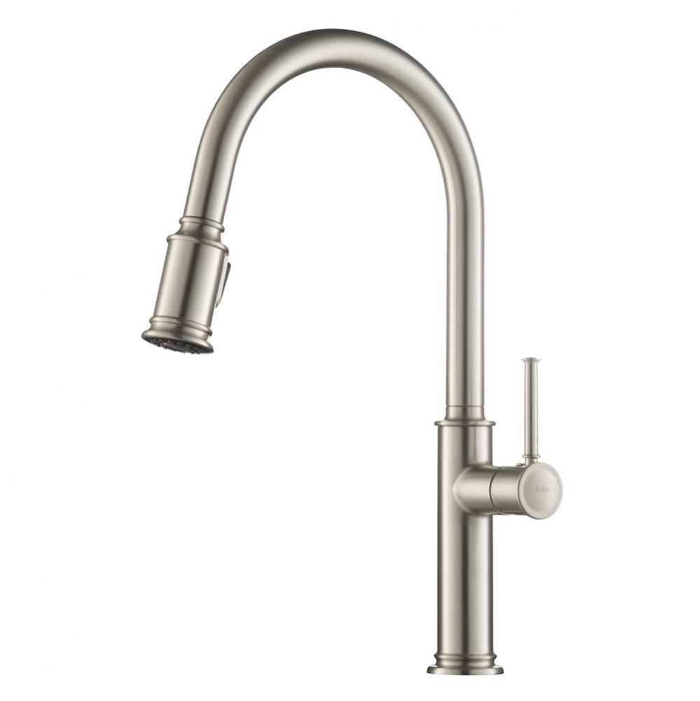 Sellette™ Single Handle Pull Down Kitchen Faucet with Dual Function Sprayhead in all-Brite™ Sp