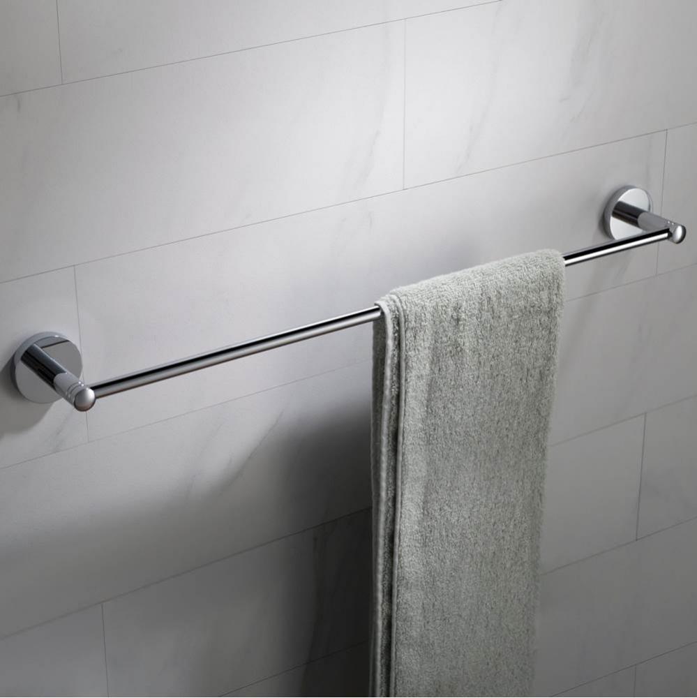 Elie 24-inch Bathroom Towel Bar, Chrome Finish