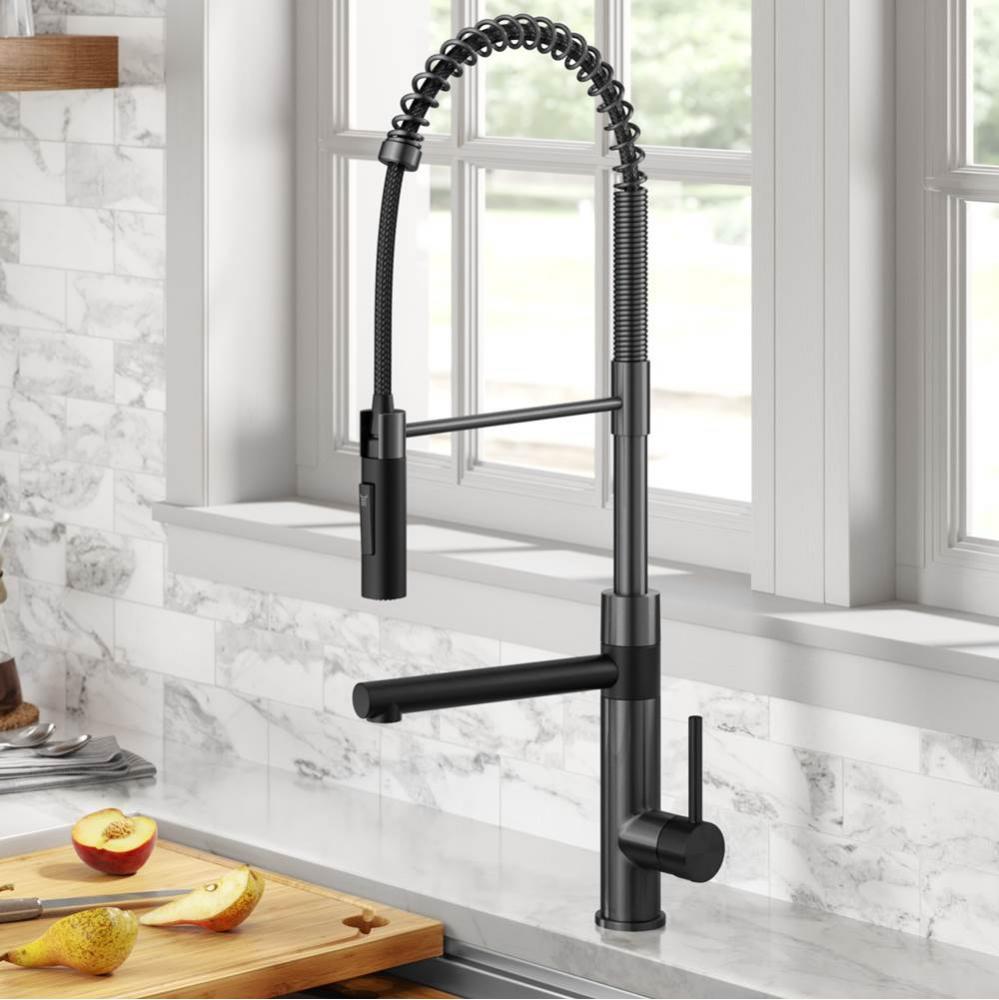 KRAUS Artec Pro Commercial Style Pull-Down Single Handle Kitchen Faucet with Pot Filler