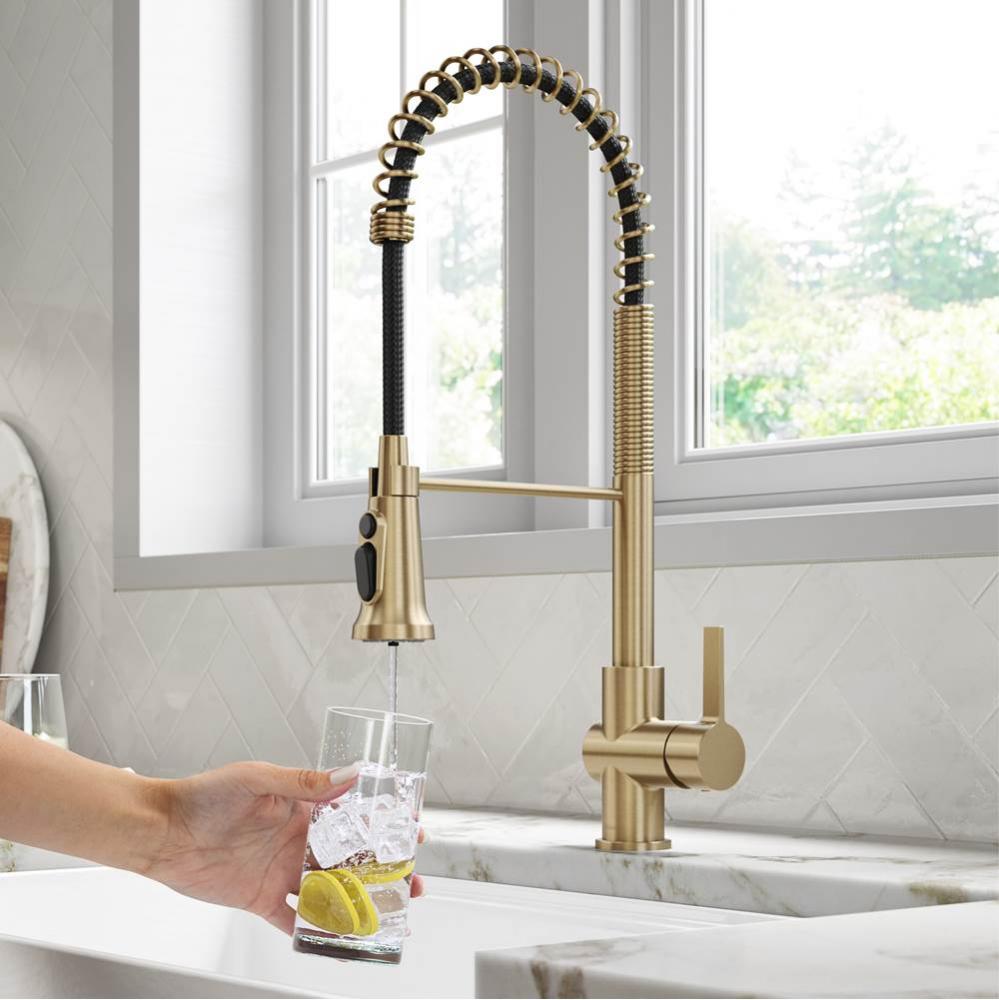 Britt 2-in-1 Commercial Style Pull-Down Single Handle Water Filter Kitchen Faucet for Reverse Osmo