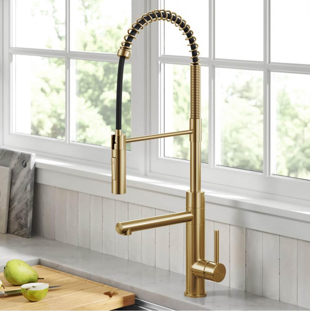 KRAUS Artec Pro Commercial Style Pull-Down Single Handle Kitchen Faucet with Pot Fi