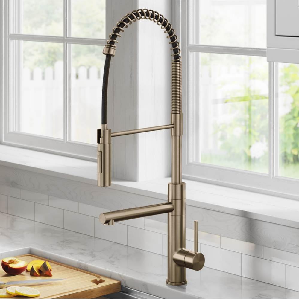 KRAUS Artec Pro Commercial Style Pull-Down Single Handle Kitchen Faucet with Pot Filler