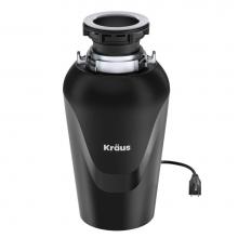 Kraus KWD100-75MBL - WasteGuard Continuous Feed Garbage Disposal with 3/4 hp Ultra-Quiet Motor for Kitchen Sinks with P