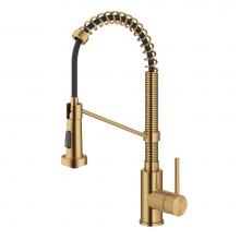 Kraus KPF-1610BB - Bolden Commercial Style Pull Down Single Handle 18 Inch Kitchen Faucet In Brushed Brass