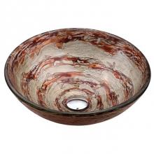 Kraus GV-651 - KRAUS Ares Glass Vessel Sink in Brown and Gray