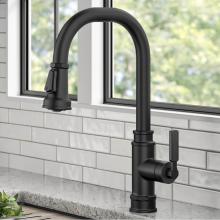 Kraus KPF-4101MB - Allyn Transitional Industrial Pull Down Single Handle Kitchen Faucet In Matte Black