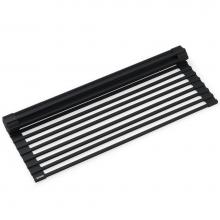 Kraus KRM-11BL - Multipurpose Workstation Sink Roll-Up Dish Drying Rack in Matte Black