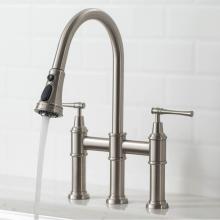 Kraus KPF-3121SFS - Allyn Transitional Bridge Kitchen Faucet with Pull-Down Sprayhead in Spot Free Stainless Steel