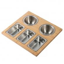 Kraus KSC-1006BB - Workstation Kitchen Sink Serving Board Set with Stainless Steel Bowls