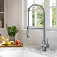 Kraus KPF-1691SFS - Britt™ Commercial Style Pull-Down Single Handle Kitchen Faucet in Spot Free Stainless Steel