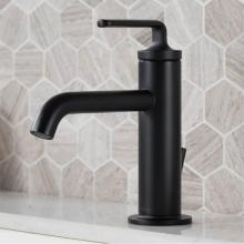 Kraus KBF-1221MB-2PK - Ramus™ Single Handle Bathroom Sink Faucet with Lift Rod Drain in Matte Black (2-Pack)