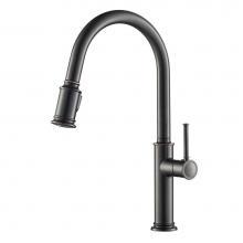Kraus KPF-1680ORB - Sellette™ Single Handle Pull Down Kitchen Faucet and Deck Plate in Oil Rubbed Bronze Finish