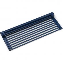 Kraus KRM-11DB - Multipurpose Workstation Sink Roll-Up Dish Drying Rack in Dark Blue