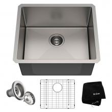 Kraus KHU101-21 - Standart PRO 21-inch 16 Gauge Undermount Single Bowl Stainless Steel Kitchen Sink