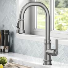 Kraus KPF-4101SFS - Allyn Transitional Industrial Pull Down Single Handle Kitchen Faucet In Spot Free Stainless Steel