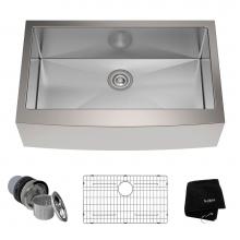 Kraus KHF200-33 - Standart PRO 33-inch 16 Gauge Single Bowl Stainless Steel Farmhouse Kitchen Sink