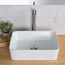 Kraus C-KCV-121-1220MB - Elavo Modern Rectangular White Porcelain Ceramic Bathroom Sink, 19 inch and Ramus Single Handle  F