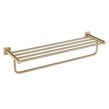 Kraus KEA-17742BG - Ventus Bathroom Shelf With Towel Bar, Brushed Gold Finish