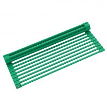 Kraus KRM-11GR - Multipurpose Workstation Sink Roll-Up Dish Drying Rack in Green