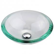 Kraus GV-150-19mm - KRAUS 34 mm Thick Glass Vessel Sink in Clear